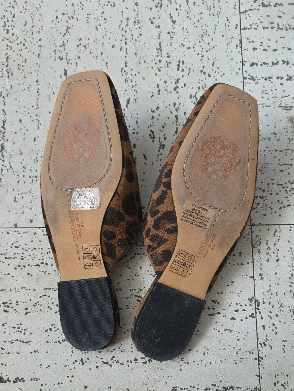 Vince Camuto Leopard-Print Slip-On Mules in Brown and Black - Picture 5 of 8